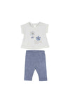 Mayoral Baby Girl Floral Tee and Legging Set, Blue