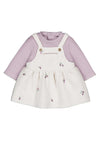 Mayoral Baby Girl Long Sleeve Dungaree Dress, Cream