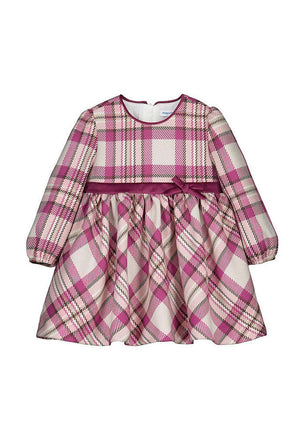 Mayoral Baby Girl Long Sleeve Plaid Dress, Pink Multi