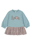 Mayoral Baby Girl Love Long Sleeve Sweater Dress, Green