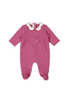 Mayoral Baby Girl Padded Heart Babygrow, Pink