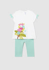 Mayoral Baby Girl Parrot Top and Legging Set, Blue