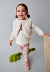 Mayoral Baby Girl Floral Legging Top and Gilet Set, Pink