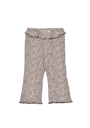 Mayoral Baby Girl Print Ribbed Flare Legging, Brown
