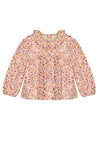 Mayoral Baby Girl Frill Collar Print Blouse, Pink Multi