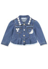 Mayoral Baby Girl Ruffled Denim Jacket, Blue