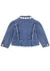 Mayoral Baby Girl Ruffled Denim Jacket, Blue
