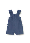 Mayoral Baby Girl Ruffled Denim Jumpsuit, Blue