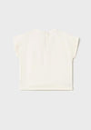 Mayoral Baby Girl Heart and Floral Short Sleeve Tee, Cream