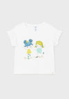 Mayoral Baby Girl Print Short Sleeve Tee, White
