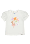 Mayoral Baby Girl Floral Print Short Sleeve Tee, White