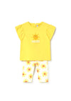 Mayoral Baby Girl Sun Tee and Capri Legging Set, Yellow