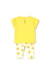 Mayoral Baby Girl Sun Tee and Capri Legging Set, Yellow