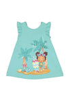 Mayoral Baby Girl Surf Frill Sleeve Sun Dress, Green