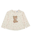 Mayoral Baby Girl Long Sleeve Teddy Top, Cream