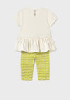 Mayoral Baby Girl Floral Tee and Legging Set, Green
