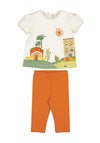 Mayoral Baby Girl Cactus Tee and Legging Set, Orange