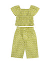 Mayoral Baby Girl Print Top and Culotte Set, Yellow