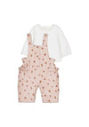 Mayoral Baby Girl Top and Print Dungaree Set, Pink