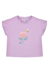 Mayoral Baby Girl Tulip Bee Short Sleeve Tee, Purple