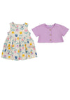 Mayoral Baby Girl Tulip Dress and Jacket Set, Lilac Multi
