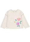 Mayoral Baby Girl Tulip Long Sleeve Tee, Cream