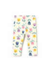 Mayoral Baby Girl Tulip Print Legging, White Multi