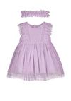 Mayoral Baby Girl Tulle Dress and Headband Set, Lilac