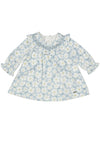 Mayoral Baby Girl Velvet Floral Print Dress, Blue