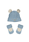 Mayoral Baby Teddy Hat and Sock Set, Blue