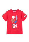 Mayoral Boy Easy Life Short Sleeve Tee, Red