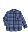 Mayoral Boy Long Sleeve Check Shirt, Sky Blue