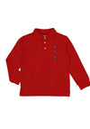 Mayoral Boy Car Long Sleeve Polo, Red