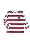 Mayoral Boy Stripe Long Sleeve Top, Cream