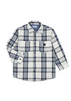 Mayoral Boy Northern Lights Check Overshirt, Glacial White