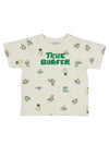 Mayoral Boy True Surfer Print Short Sleeve Tee, Cream