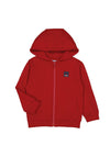 Mayoral Boy Long Sleeve Zip Hoodie, Red
