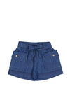 Mayoral Girl Cargo Denim Shorts, Blue
