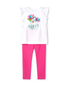 Mayoral Girl Bloom Top and Legging Set, Pink