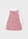 Mayoral Mini Girl Twill Pinafore Dress, Red