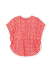 Mayoral Girl Short Sleeve Printed Kaftan, Red