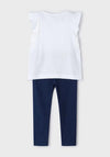 Mayoral Girl Bloom Top and Legging Set, White Multi