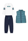 Mayoral Mini Boy 3 Piece Tracksuit, Green