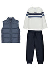 Mayoral Mini Boy Gilet Top and Jogger Set, Grey