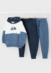 Mayoral Mini Boy 3 Piece Tracksuit, Blue