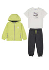 Mayoral Mini Boy Hooded 3 Piece Tracksuit, Green