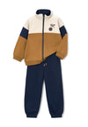 Mayoral Mini Boy Block Print Tracksuit Set, Tan