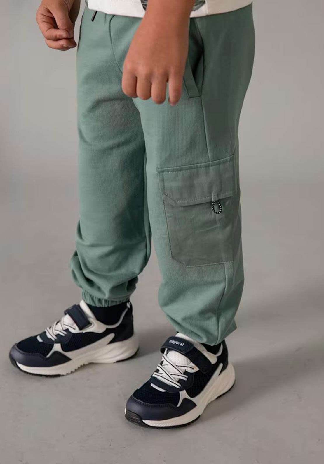 Mayoral Mini Boy Cargo Jogger, Green