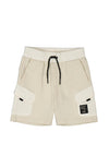 Mayoral Mini Boy Elasticated Waist Cargo Short, Cream