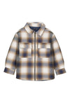 Mayoral Mini Boy Long Sleeve Check Jacket, Beige Multi